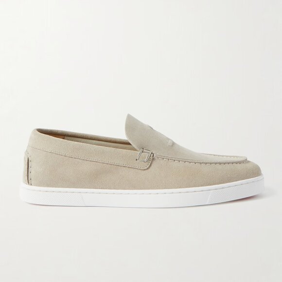 Christian Louboutin VARSIBOAT FLAT CL Monogram Slip On Suede Sneakers Shoes main image 11